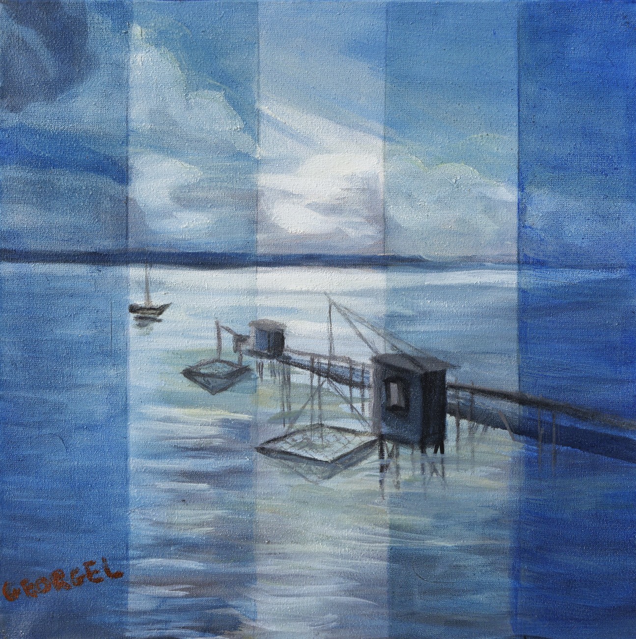 Josette Georgel, Pêcherie 44 - Paysage côtier Josette Georgel, Pêcherie 44 - Paysage côtier