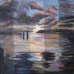 Pittura, Port Brestois 29200 - Paysage Marin, Josette Georgel
