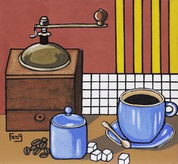 Pittura, Le Vieux Moulin à Café - série Nature morte graphique, Marie Fang