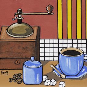 Pittura, Le Vieux Moulin à Café - série Nature morte graphique, Marie Fang