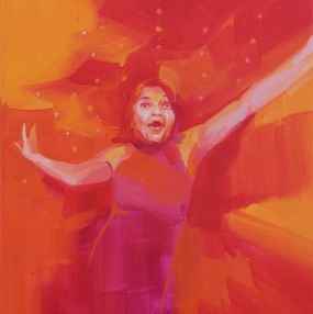 Peinture, Soleil rouge, Patricia Dubois