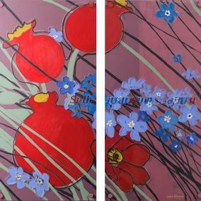 Peinture, Myosotis and pomegranate, John Black