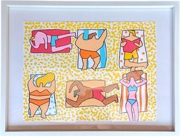 Peinture, A la plage, Azziel
