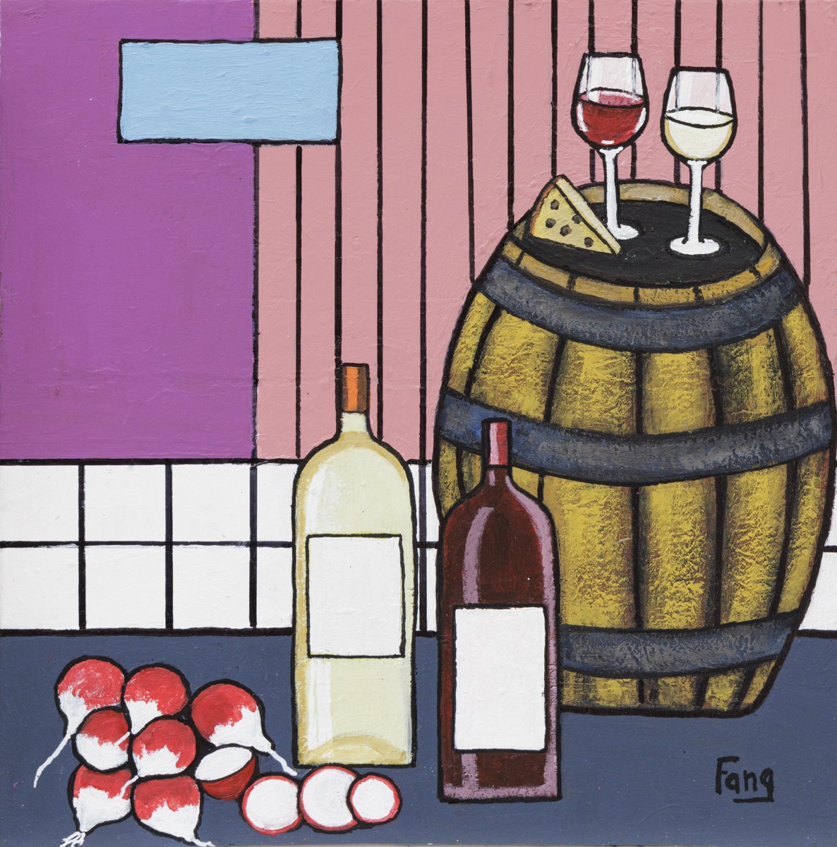 Marie Fang, Un Moment de Détente - série Nature morte graphique Marie Fang, Un Moment de Détente - série Nature morte graphique
