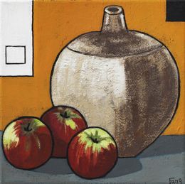 Pittura, Vase et Pommes - Série Nature morte graphique, Marie Fang