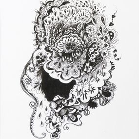 Disegno, Des fleurs d'océan voyageant dans le temps - Série Arabesques monochromes, Marybulle