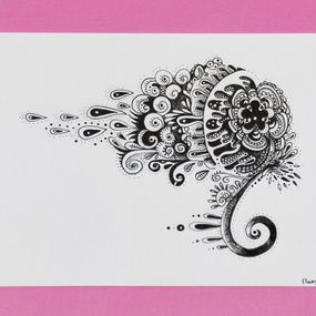 Disegno, Un sèche-cheveux dans un salon élégant à Paris - Série Arabesques monochromes, Marybulle