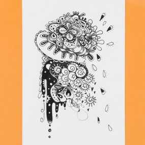 Disegno, Un robot a un chapeau et vie dans l'IA - Série Arabesques monochromes, Marybulle