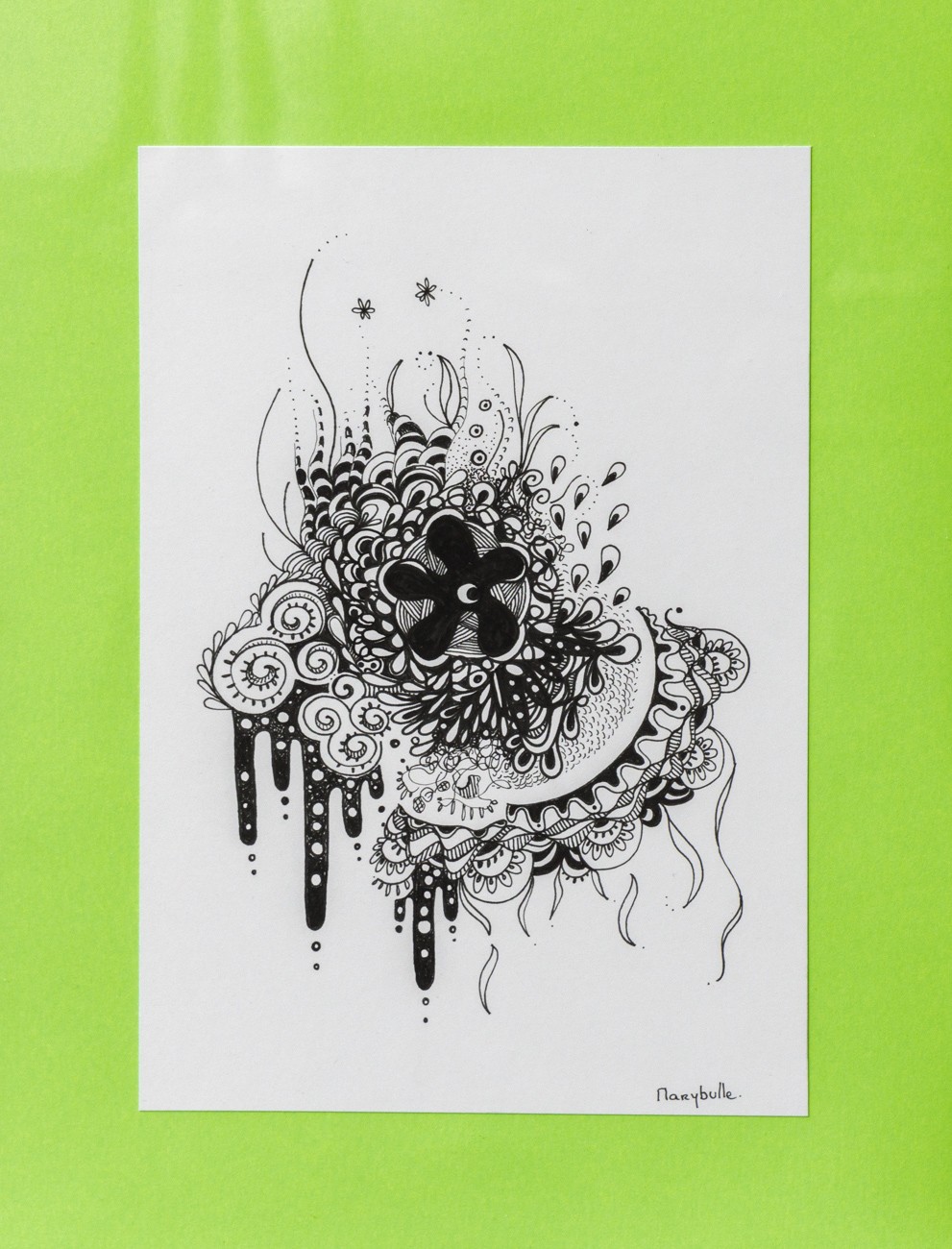 Marybulle, Un Ciseau en encre de bulles, court rapidement - Série Arabesques monochromes Marybulle, Un Ciseau en encre de bulles, court rapidement - Série Arabesques monochromes