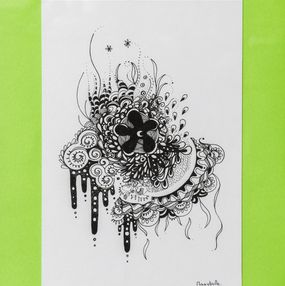 Disegno, Un Ciseau en encre de bulles, court rapidement - Série Arabesques monochromes, Marybulle