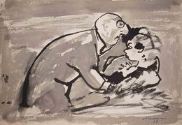 Fine Art Drawings, The Couple, Mino Maccari