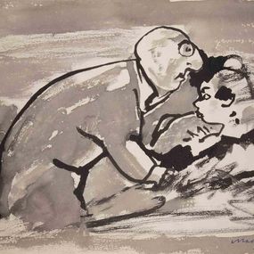 Dessin, The Couple, Mino Maccari