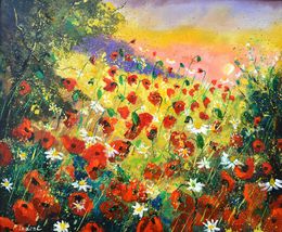 Pintura, Red poppies, Pol Ledent