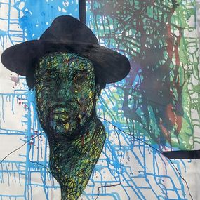 Peinture, Untitled - 21st Century, Contemporary, Figurative Portrait, Modern, Men, Colours, Daniel Owoeye