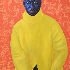 Peinture, Boy London 2 - 21st Century, Contemporary, Figurative Portrait, Modern, Men, Daniel Owoeye