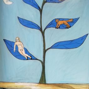 Pittura, L'arbre aux fleurs bleues, Martine Littot