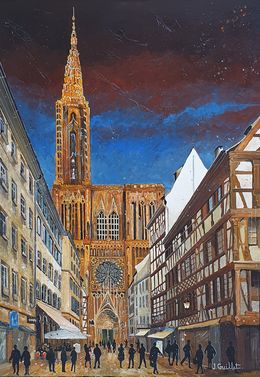 Peinture, Strasbourg - la cathédrale, Jacques Guillet