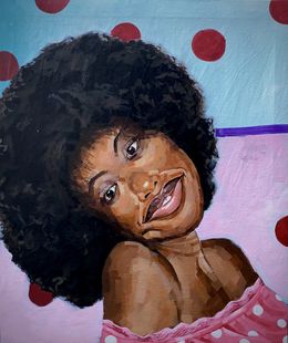 Peinture, Afro Bloom, Elie Hatungimana