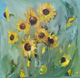Peinture, Sunflowers in Motion, Vlas Ayvazyan