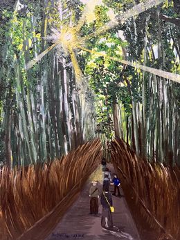 Gemälde, Light through the bamboo forest, Yen Hui Chen