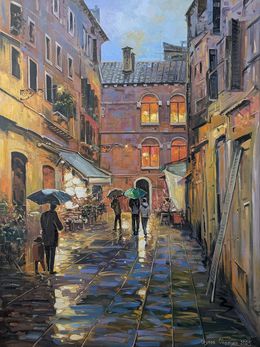 Painting, Rain-Kissed Alley, Stepan Ohanyan
