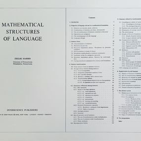 Stampe, Mathematical Structures of Language, Bernar Venet