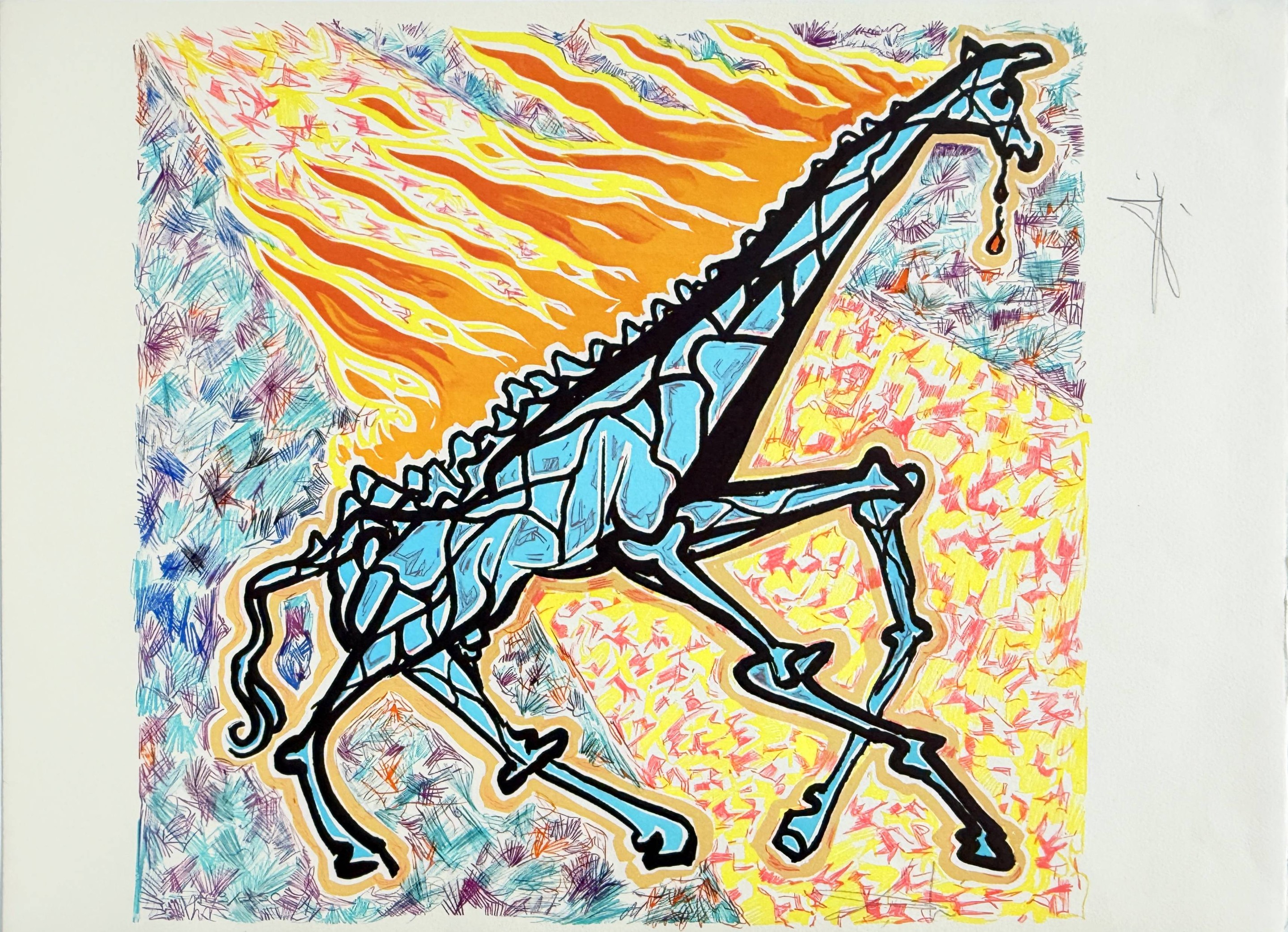 Salvador Dali, Burning Giraffe Salvador Dali, Burning Giraffe