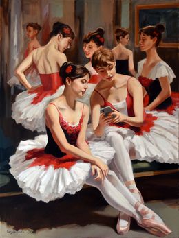 Peinture, Thinking about Degas: During the break at the ballet school, Serghei Ghetiu