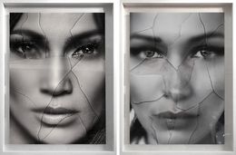 Fotografia, JLO Jennifer Lopez and Origianals: Bella Hadid, Diptych. From the Glass Series, Hunter & Gatti