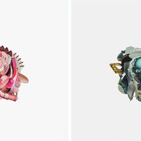 Peinture, Xenestela 13 and 12, Diptych. From The Series Xenestela, Fredy Saul Serrano