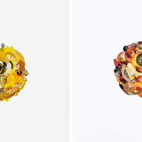Peinture, Xenestela 11 and 5, Diptych. From The Series Xenestela, Fredy Saul Serrano