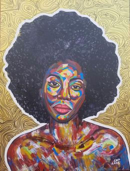 Gemälde, Afro Ebony Queen 4, Justice Ngwoke
