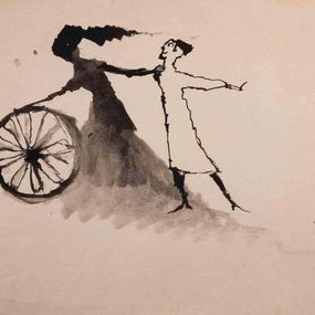 Fine Art Drawings, The Ghost and the Wheel, Mino Maccari