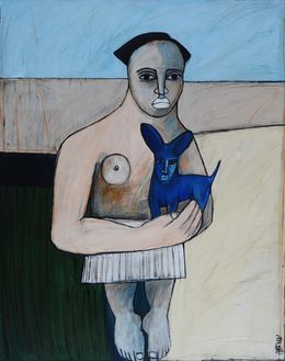 Pintura, Marietta, la porteuse de chihuahua, Martine Littot