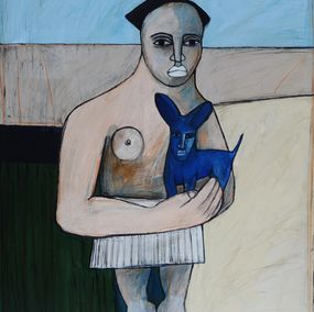 Peinture, Marietta, la porteuse de chihuahua, Martine Littot
