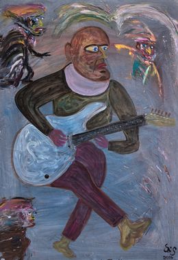 Painting, John Mallovich plays B.B.King, Serge Lis Eliseev