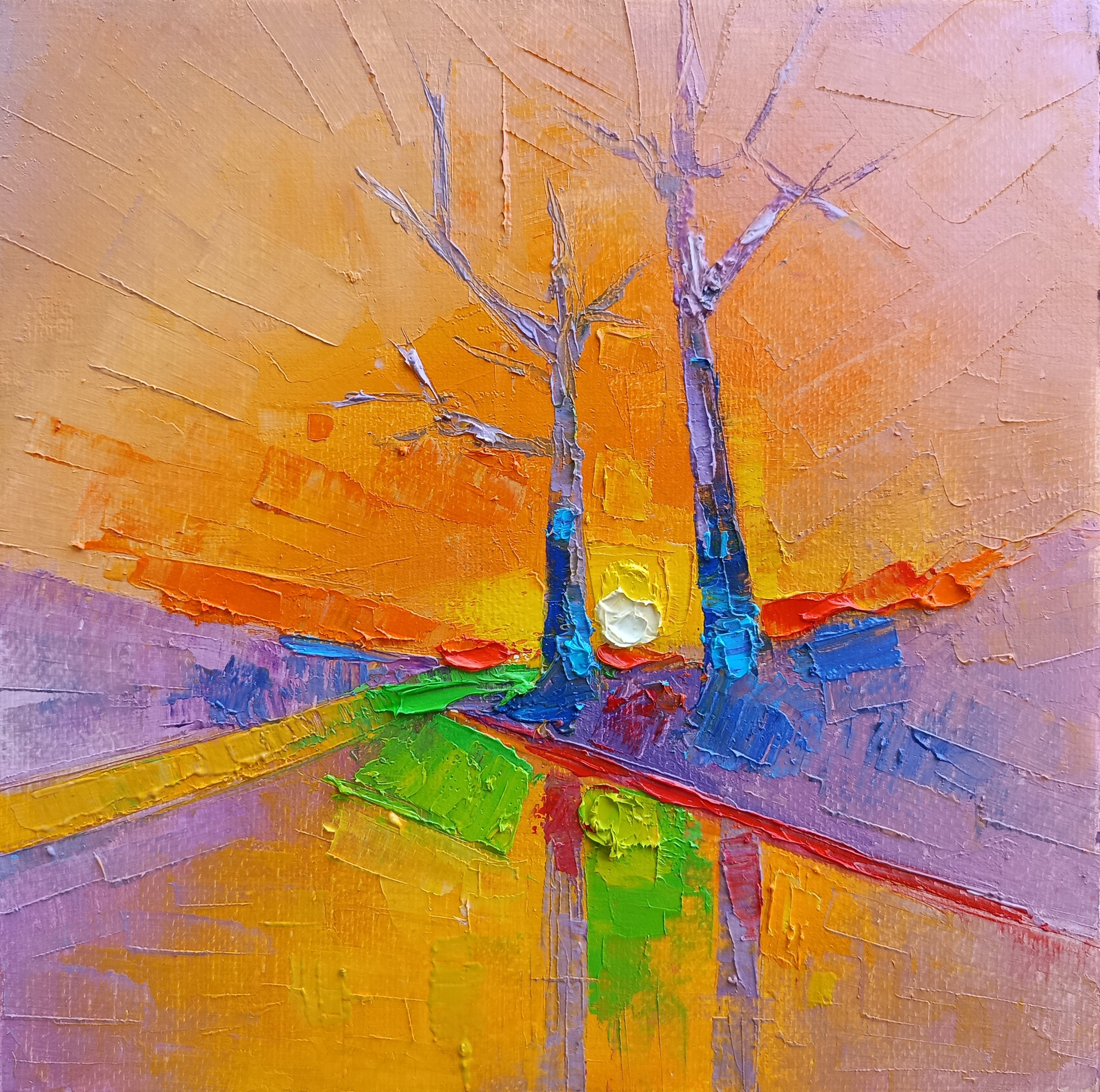 Narek Qochunc, Two Trees at Dusk Narek Qochunc, Two Trees at Dusk