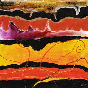 Peinture, Courbes - Abstraction tribale, Edith Heim