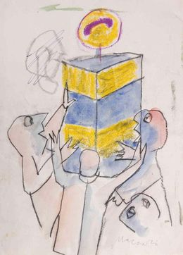 Fine Art Drawings, The beloved telephone, Mino Maccari