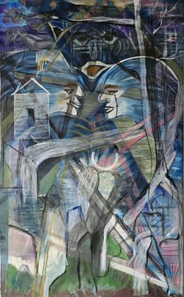 Painting, Flamme Jumelle, Clarisse Noël