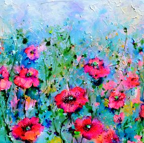 Gemälde, Wild Red Poppy, Poppies Field, Soos Roxana