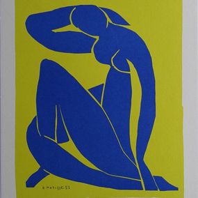 Print, Nude Blue over Yellow, Henri Matisse