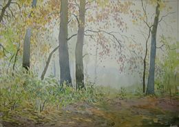 Painting, Foggy Forest, Valery Savenets