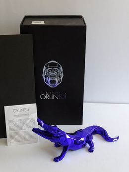 Design, Croco Spirit Purple, hand signed, Richard Orlinski