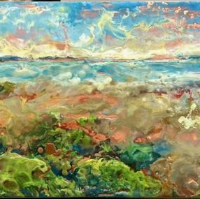 Pintura, Along the Beach, Kathy Bradshaw
