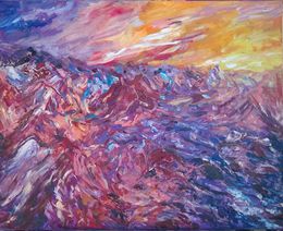 Painting, Mountain Sunset, Anna Privaloff