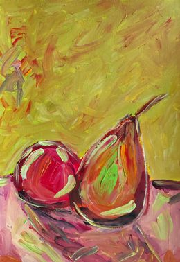 Pintura, One apple, one pear, Natalya Mougenot