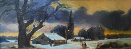 Peinture, Winter Evening, Oleg Litvinov