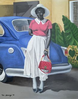 Peinture, Femme (Woman) - 21st Century, Contemporary, Figurative, Portrait, Modern, Woman, Alawaye Tope