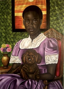 Painting, Embers of Greatness - Contemporary, 21st Century, Figurative Portrait, Women Love, Ayotunde Ayomide